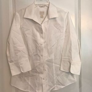 Chico’s crisp white blouse